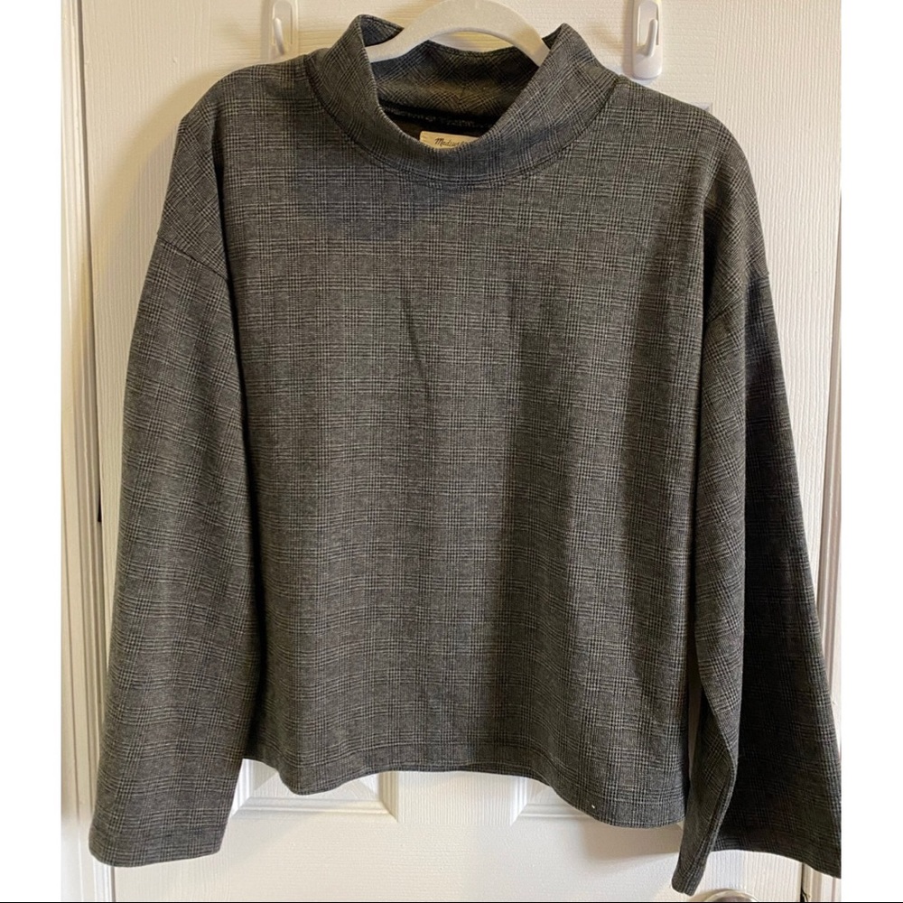Madewell gray mock neck top